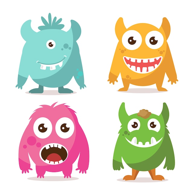 Vector set van schattige monsters karakter