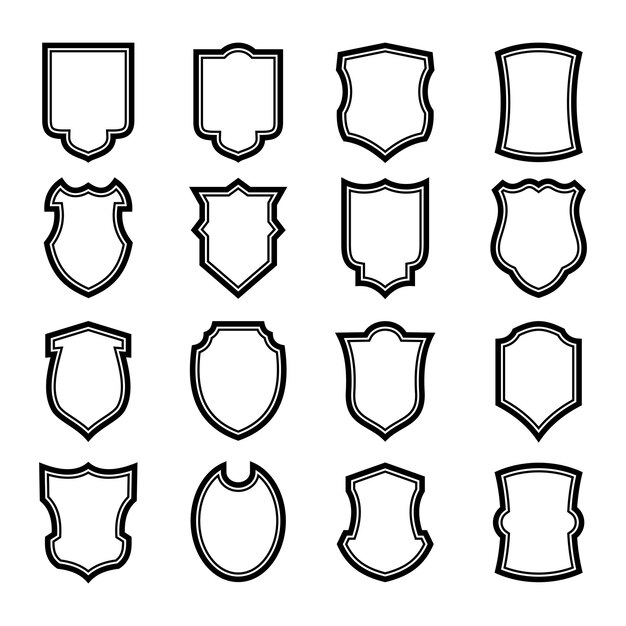 Set van schildbadge vector