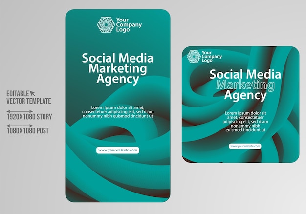 Set van sjabloonontwerp voor verkoopbanner Bewerkbare postsjabloon sociale media-banners voor digitale marketing