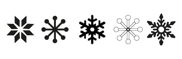 Set van sneeuwvlokken. vectorafbeeldingen