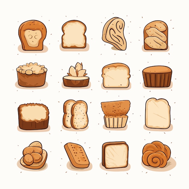 Set van soorten brood illustratie