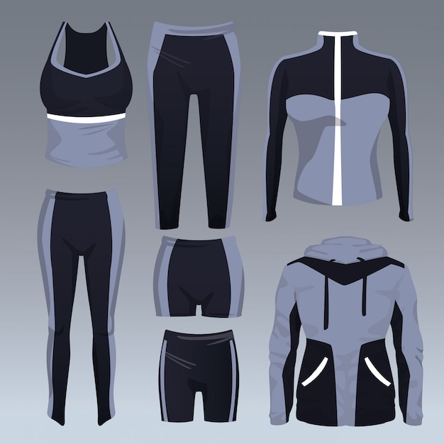 Set van sport slijtage collectie vector