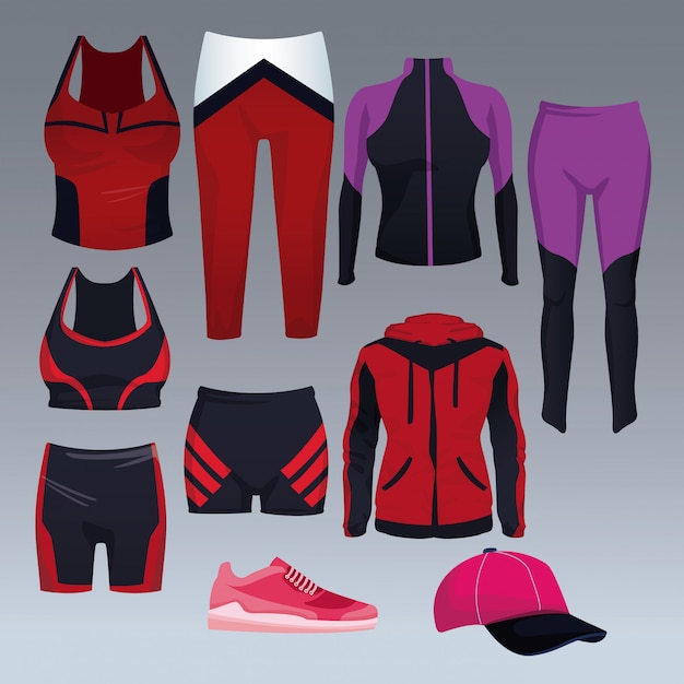 Vector set van sportkleding collectie