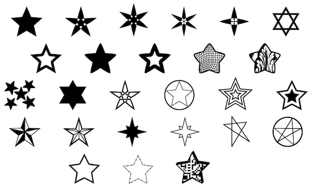 Vector set van sterren