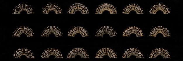 set van sunburst element vector ontwerp