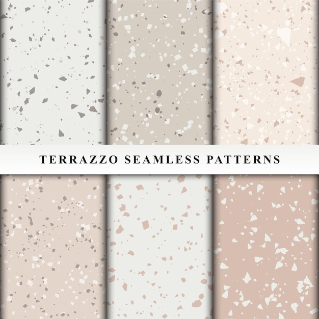 Vector set van terrazzo naadloze patronen