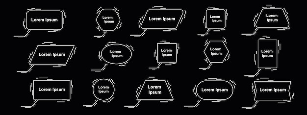 Set van toelichtingen titels sjabloon Toelichtingen titels Offerte tekst Vector illustratie