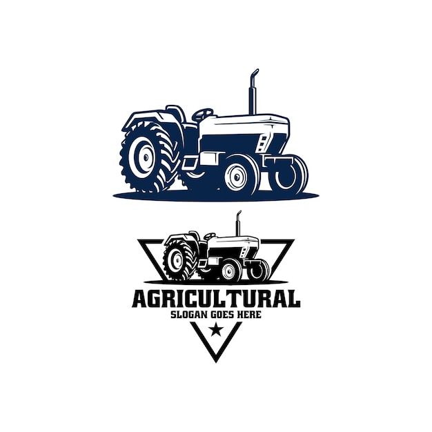 set van tractor logo vector