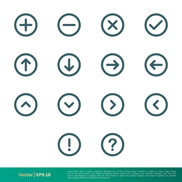 Set van UI-pictogram Vector Logo Template Illustratie Ontwerp Vector EPS 10