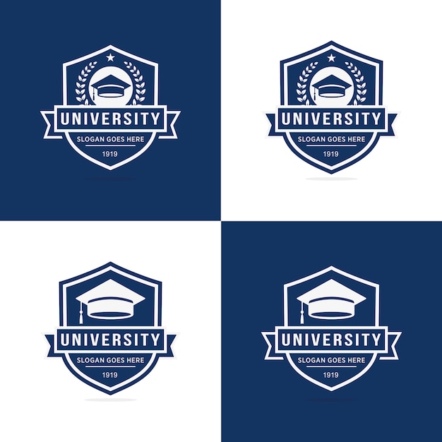 Set van universitaire logo sjabloon