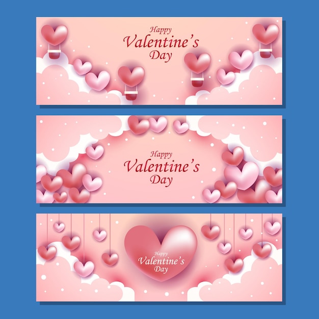 set van valentine banner