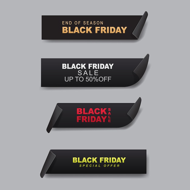 Set van vector black friday-labels