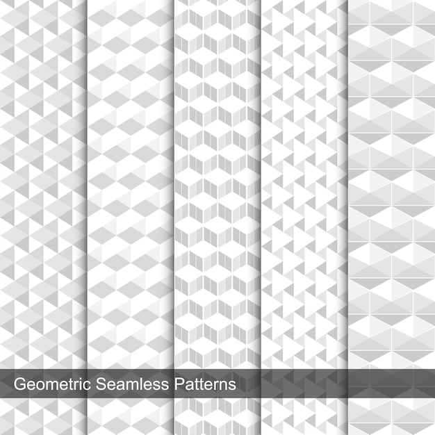 Set van vector geometrische naadloze patronen