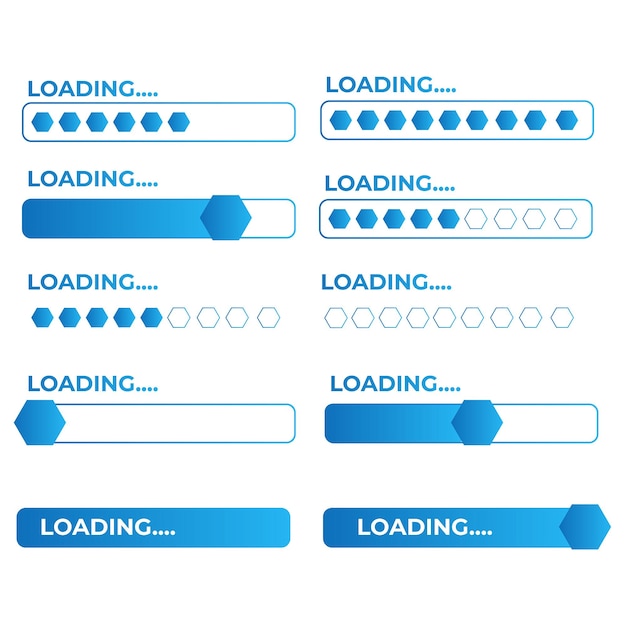 Set van vector laadpictogrammen