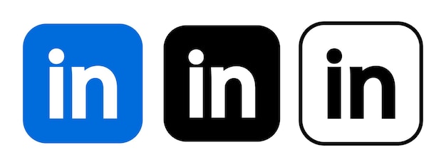 Set van vector LinkedIn sociale netwerk pictogrammen op transparante achtergrond EPS-afbeeldingen Redactie
