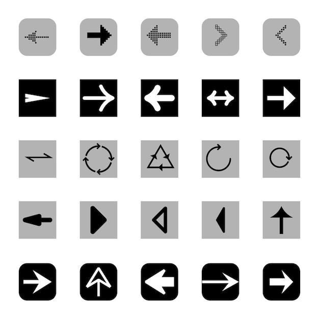 Set van vector pijlen Cursor pijl pictogram pakket pijlen collectie