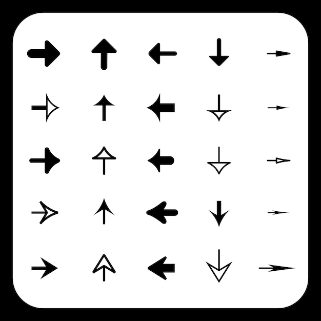 Set van vector pijlen Cursor pijl pictogram pakket pijlen collectie