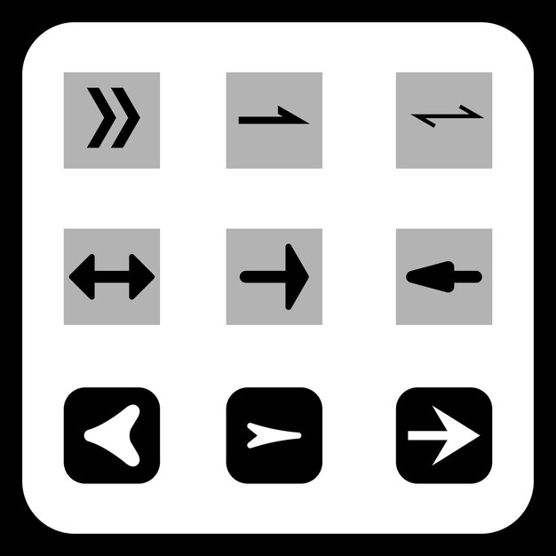 Set van vector pijlen Cursor pijl pictogram pakket pijlen collectie
