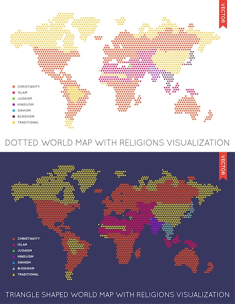 Set van Vector platte kaarten van de wereld. Infografisch. Kaartgegevens.