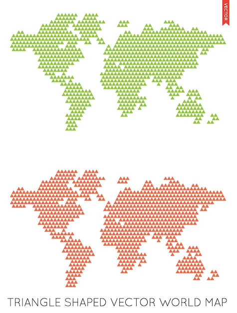 Set van vector platte kaarten van de wereld infographic kaartgegevens