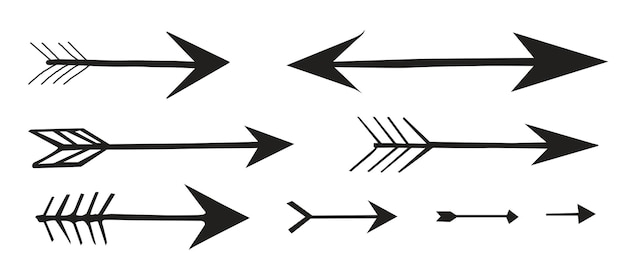 Set van vector zwarte pijl