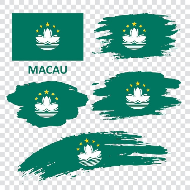 Set van vectorvlaggen van Macau