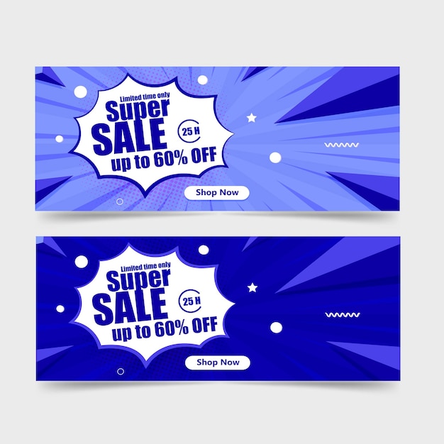 Set van verkoop banners