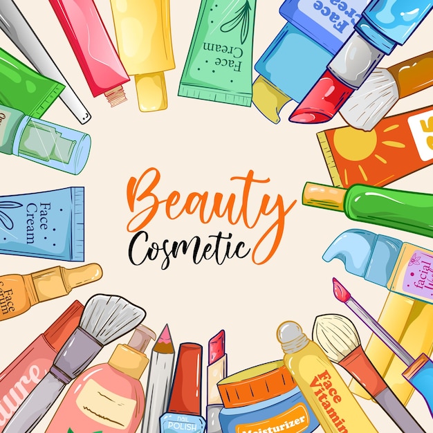 Set van verschillende cosmetische schoonheidsproducten voor lichaamshaar en huidverzorging Verzameling van bloemenbladeren