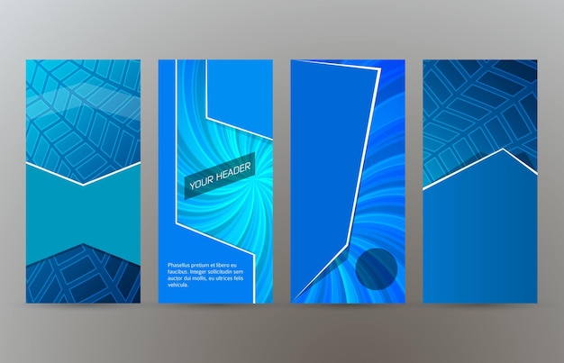 Set van verticale webbanner lay-out background10