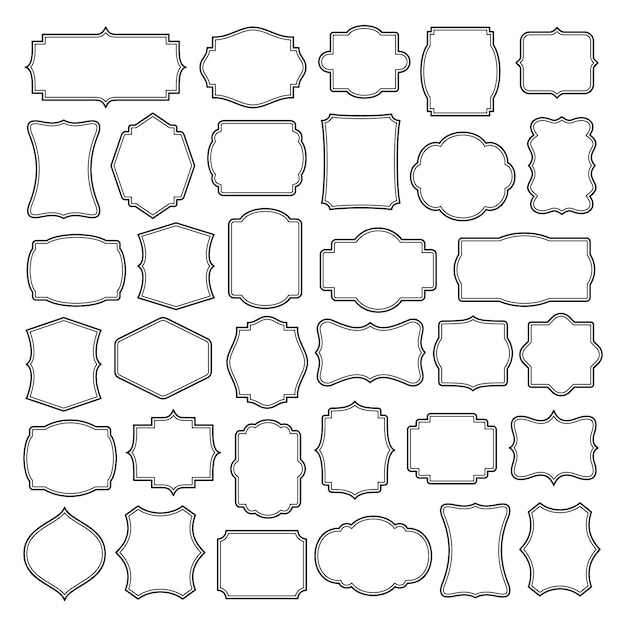 Set van vintage blank label vector