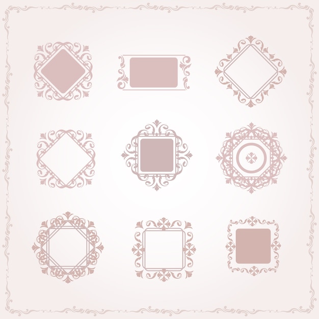 Vector set van vintage designelementen