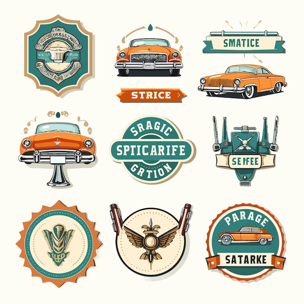 Vector set van vintage etiketten en badges