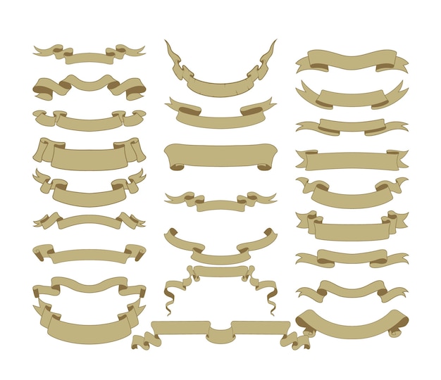 Set van vintage linten vector