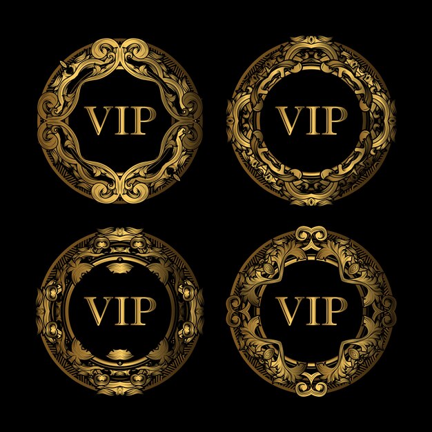 Set van vip gouden frame luxe