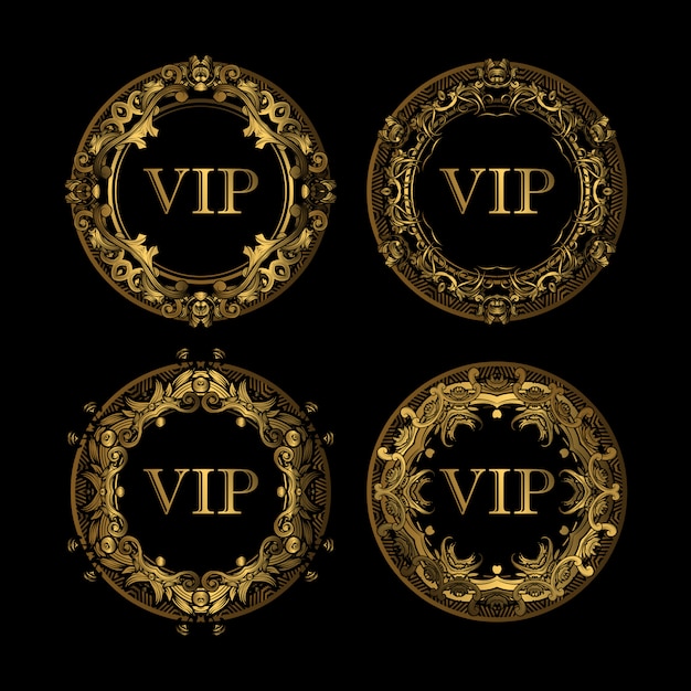 Set van vip gouden frame luxe