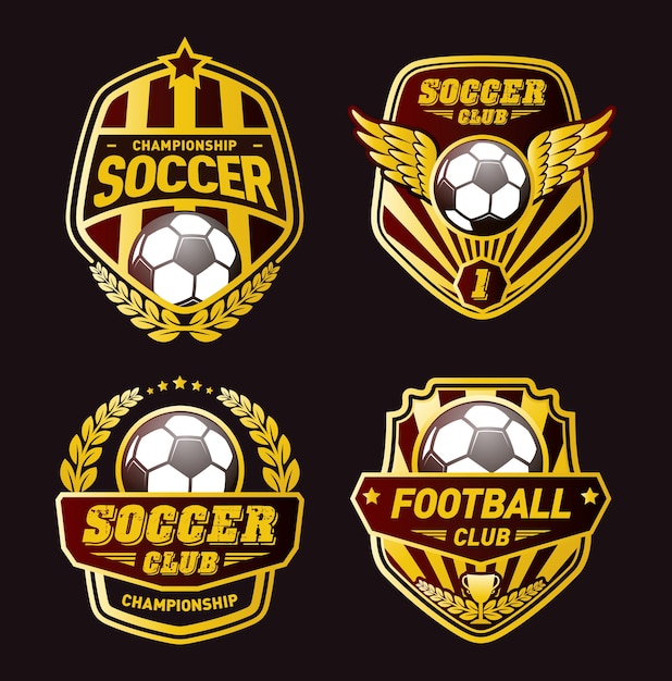 Set van voetbal Logo ontwerpsjablonen