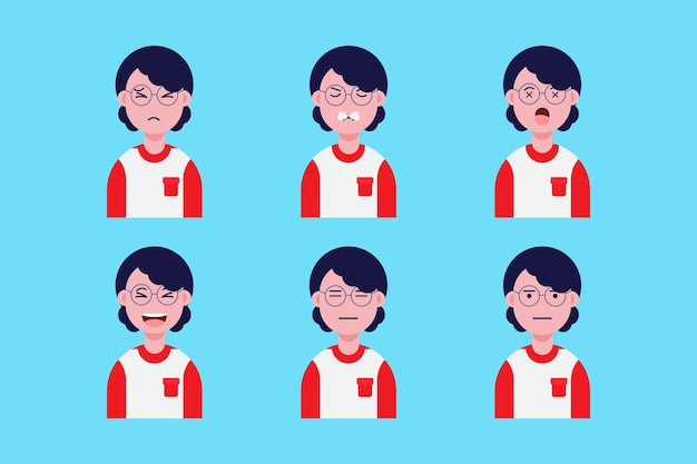 Vector set van vrouwen avatar