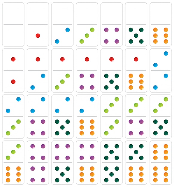 Vector set van witte domino