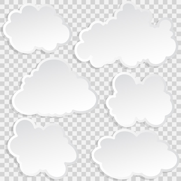 Vector set van wolken in de lucht vector illustratie