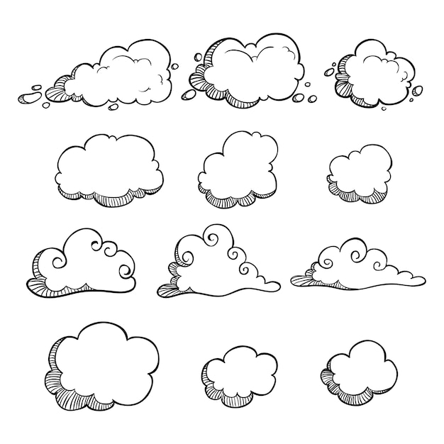 Set van wolken