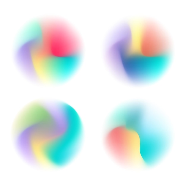 Set van zachte Color Circle-gradiënt