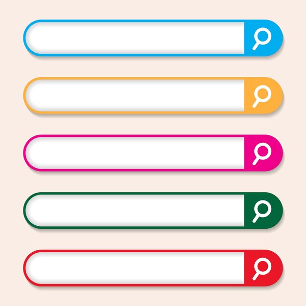 Set van zoekbalk vector illustratie