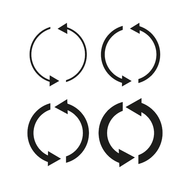 Set van zwarte cirkel vector pijlen Vector Icons Vector illustratie