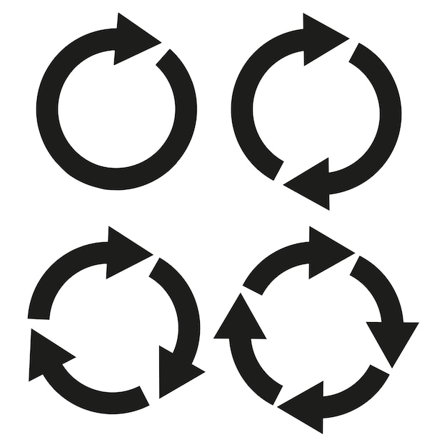 Set van zwarte cirkel vector pijlen Vector illustratie EPS 10