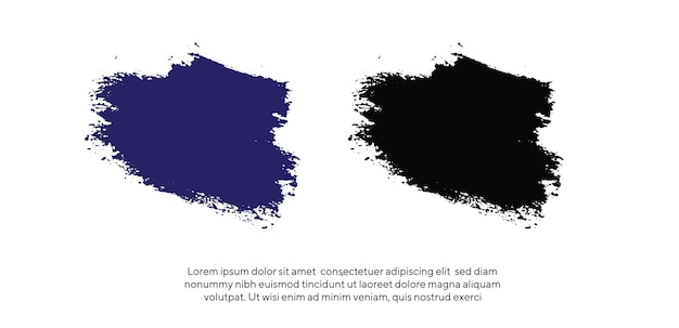 Set van zwarte vlek splash handgeschilderde penseelstreek achtergrond