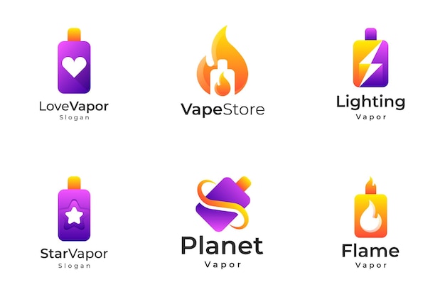 Установить градиент vapor красочный логотип