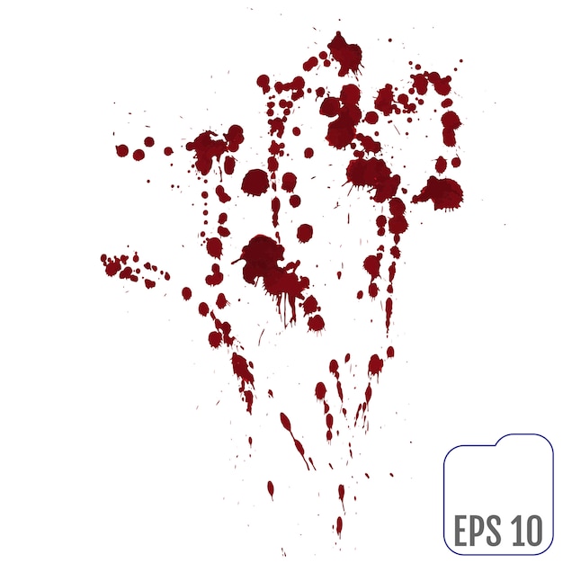 Vector set of various blood or paint splatters