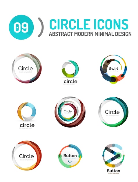 Premium Vector | Set of various circle logos