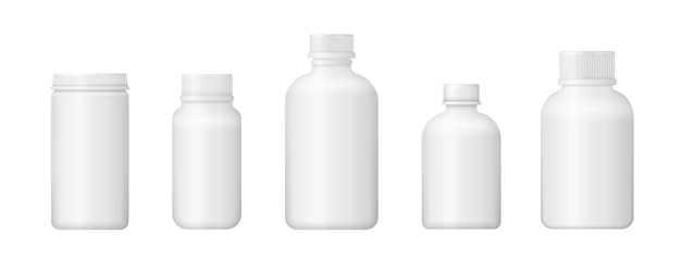 Set of various medical bottle for medicines