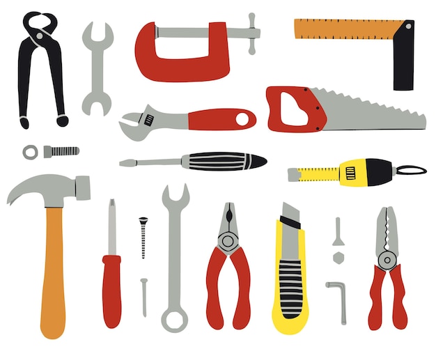 A set of various tools for repair and construction